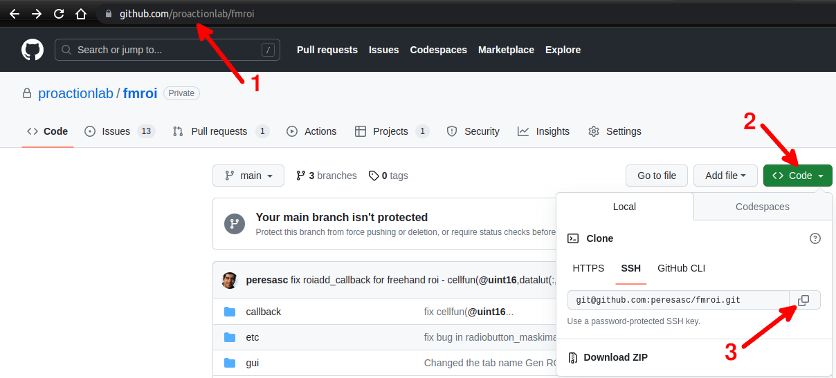 Cloning fMROI from GitHub